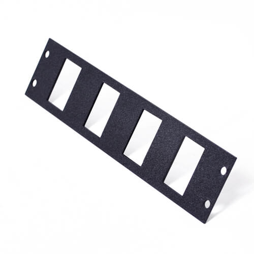Faceplate – 2" Blank with Four Vertical Carling Switch Openings (Square)