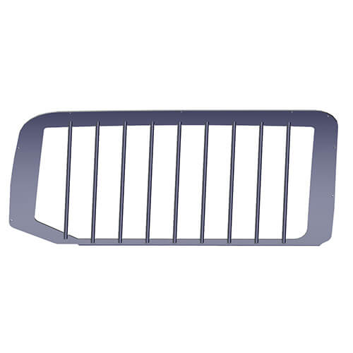 Window Armor – Bar-Style Rear Window Armor for Ford F-150 (2016+) and F-250 (2019+) (OEM Doors)