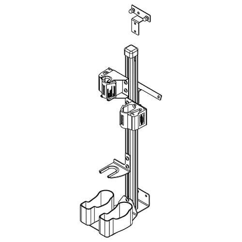 Gun Rack – Partition Mount – Vertical – Dual (AR + 870 – GL3XL)