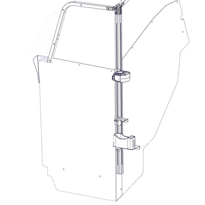 Gun rack – single weapon, vertical, single-cell mount (Ford PI Utility & F-150, AR)