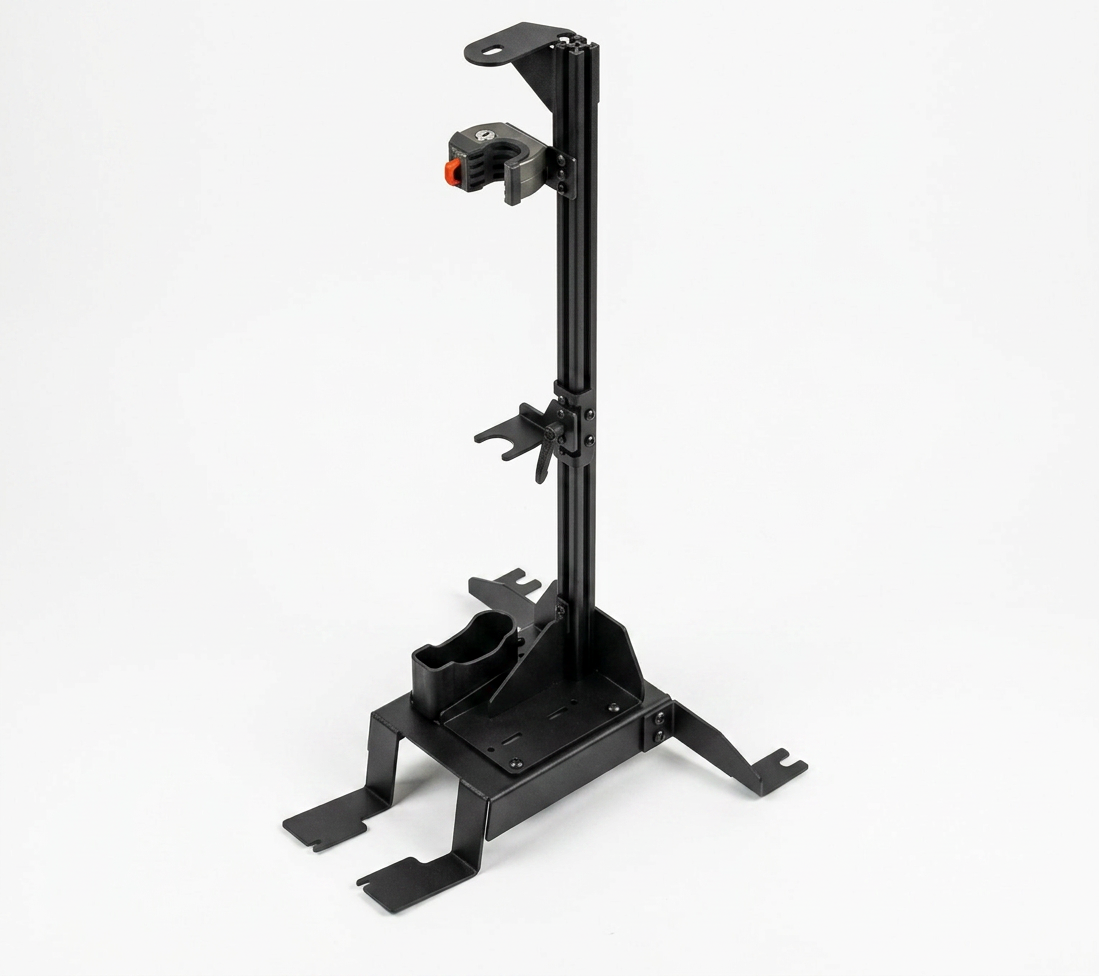 Gun Rack – Floor Mount – Vertical Single AR Suppressor Compatible (ZRT Lock, PI Utility 2020+)