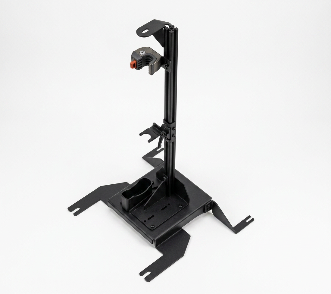 Gun Rack – Floor Mount – Vertical Single AR Suppressor Compatible (ZRT Lock, Tahoe 2021+)