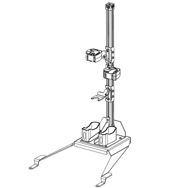 Gun Rack – Rear Seat Mount – Vertical – Dual (AR + Shotgun – ZRT) (Ford F-150 SSV/PR 2021+)