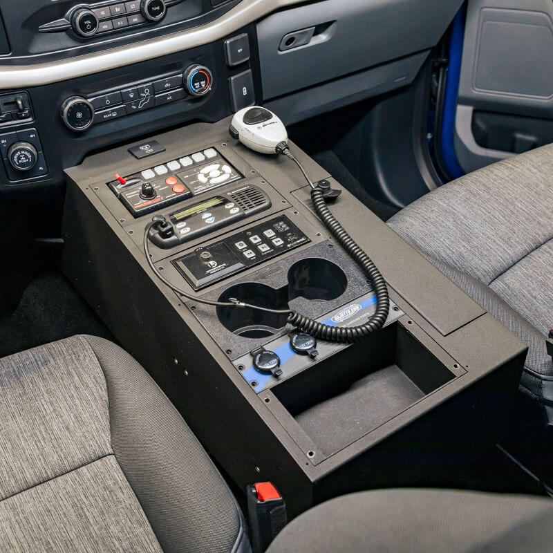 Contour Console – 20" – Horizontal Contour with Locking Lid (FORD F-150 SSV/PR 2021+ · FORD F-250 2023+)