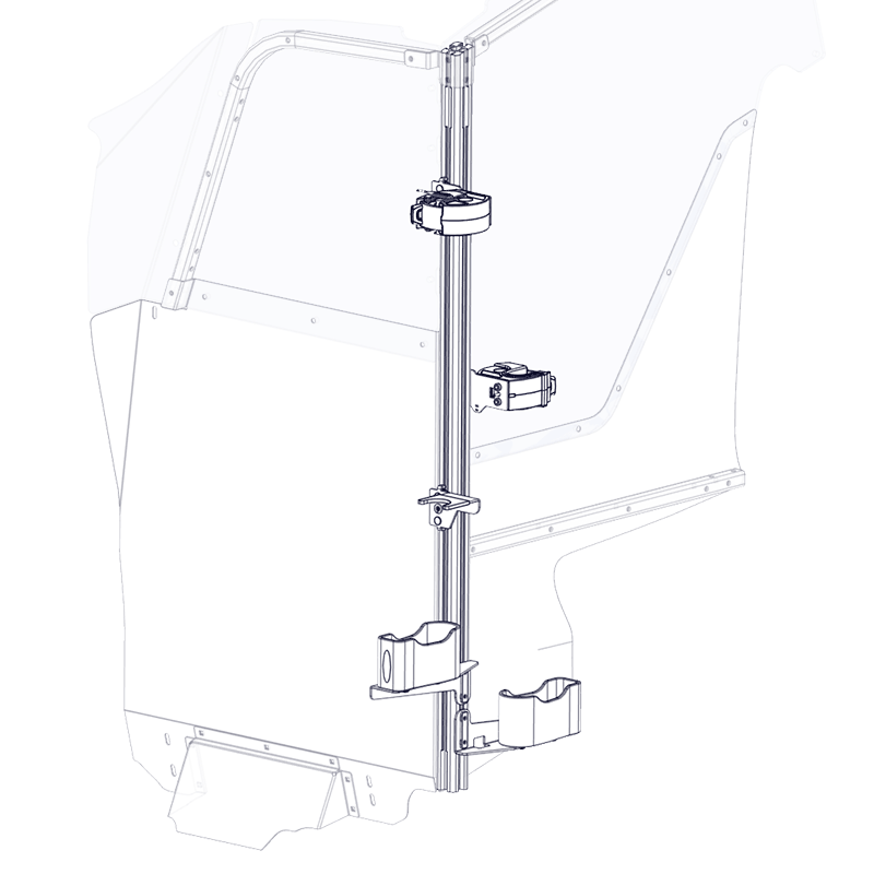 Gun Rack – Single Cell Mount – Vertical – Dual (AR + Shotgun – ZRT) (Dodge Durango 2021+)