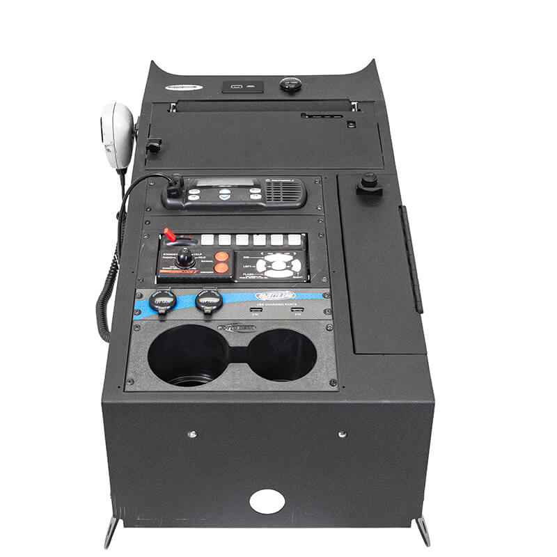 Contour Console – 14" – Integrated Printek–Brother with Locking Lid Horizontal Contour (CHEVY TAHOE 2021–2024)
