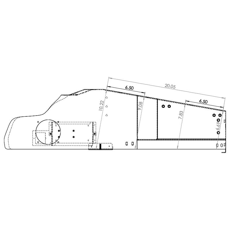 Contour Console – 20" – DGS Horizontal Contour (CHEVY TAHOE 2025+)