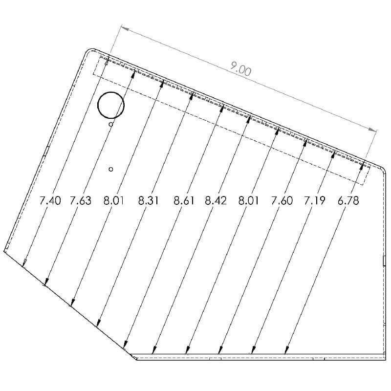 Standard Console – 9" – Short Stack Sloped Console