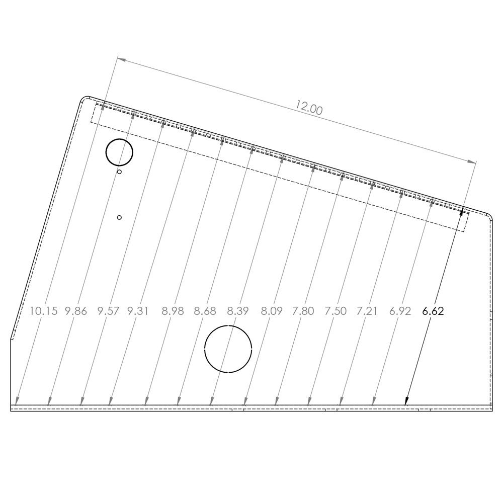 Standard Console – 12" – Medium Sloped Equipment Console