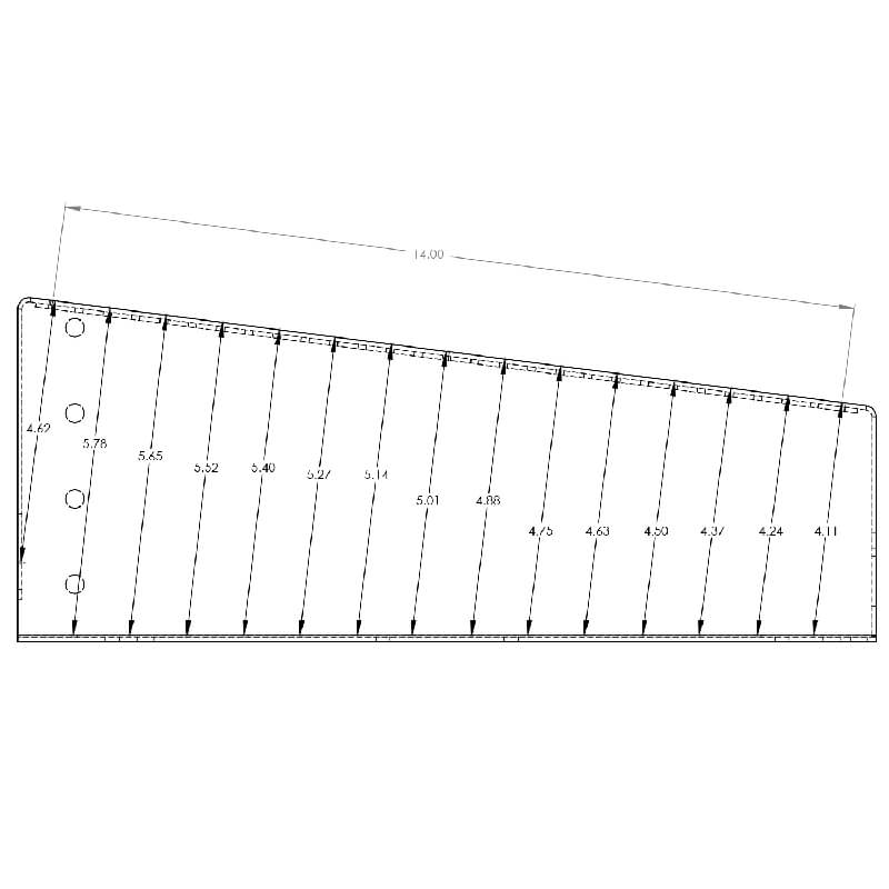 Contour Console – 14" – Horizontal Contour (FORD PI UTILITY 2020+)