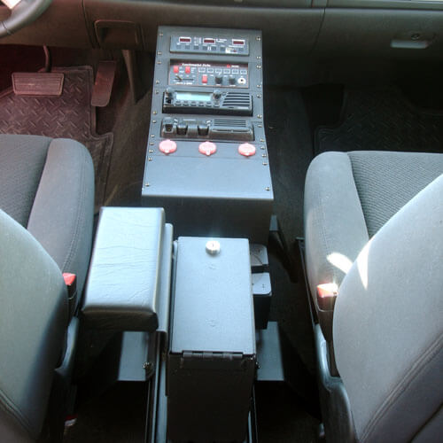 Standard Console – 18" – Lazy “L” Sloped Equipment Console