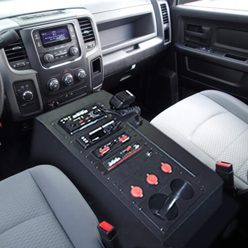 Standard Console – 20" – Wide Body Console with Locking Side Storage