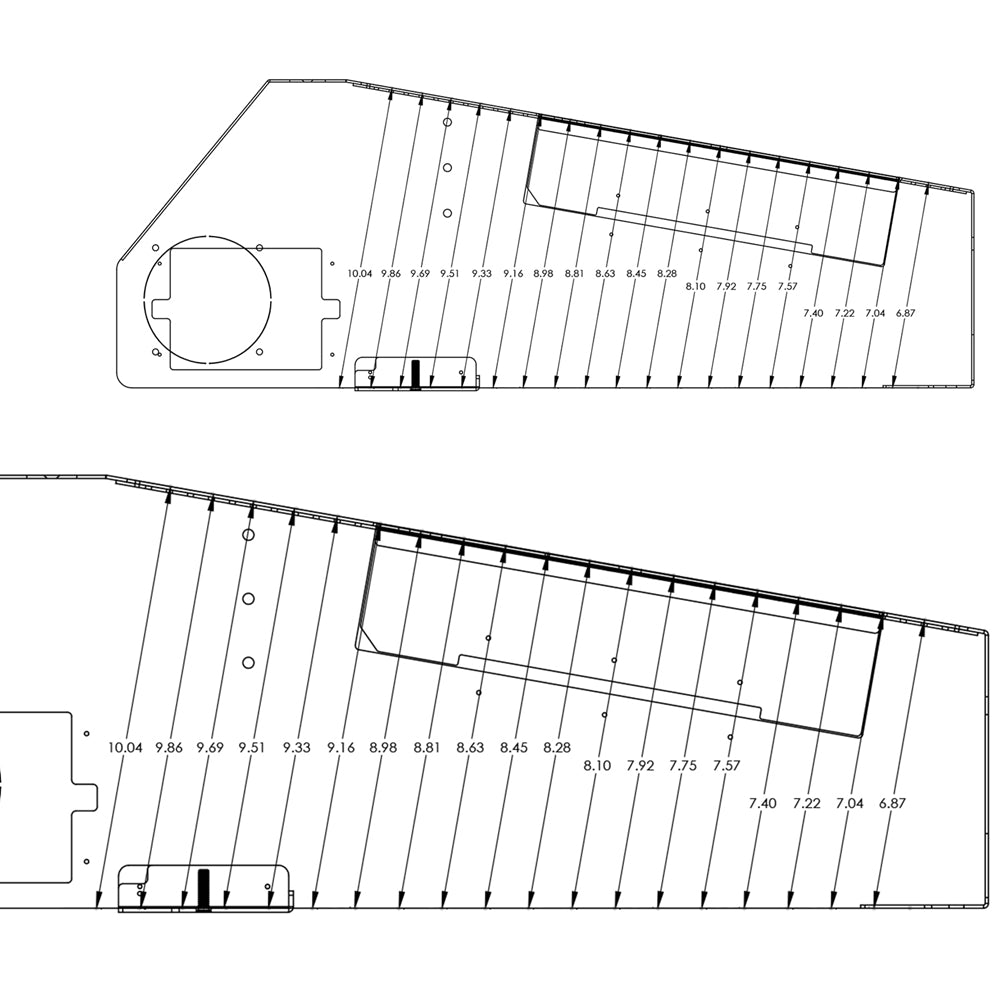 Standard Console – 20" – Wide Body Console with Locking Side Storage