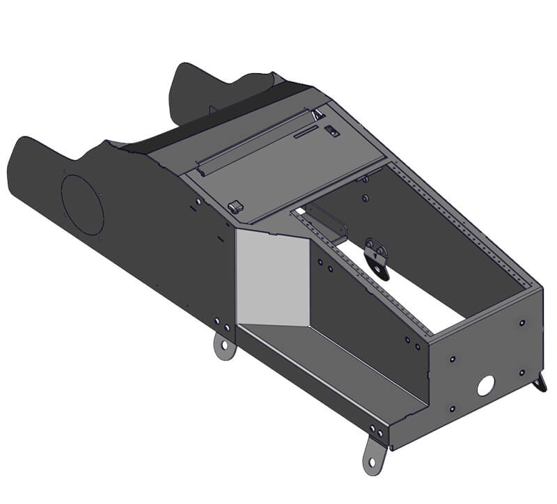 Contour Console – 14" – DGS / Integrated Printek–Brother Horizontal Contour (CHEVY TAHOE 2025+)