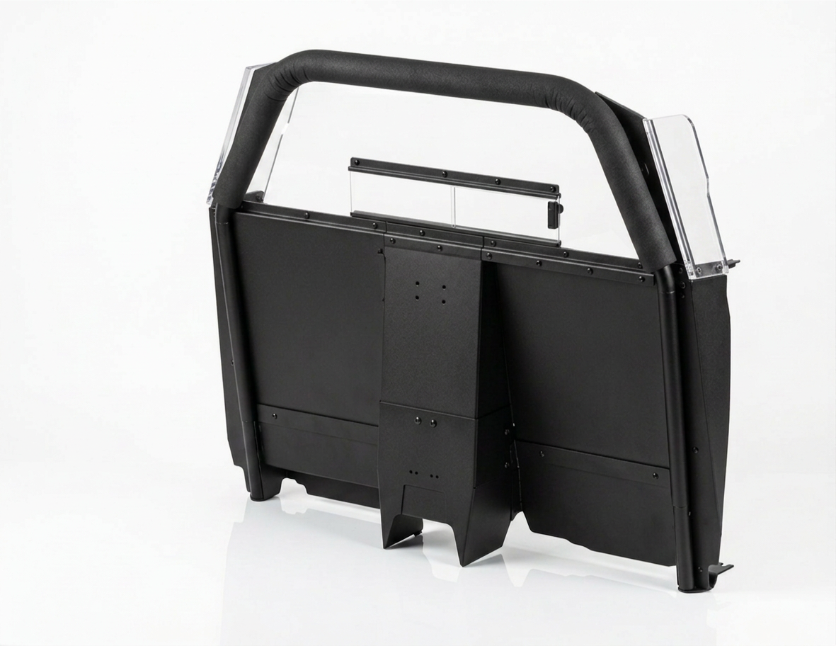 Partition – space creator with bidirectional recessed housing (Ford PI Utility 2020+)