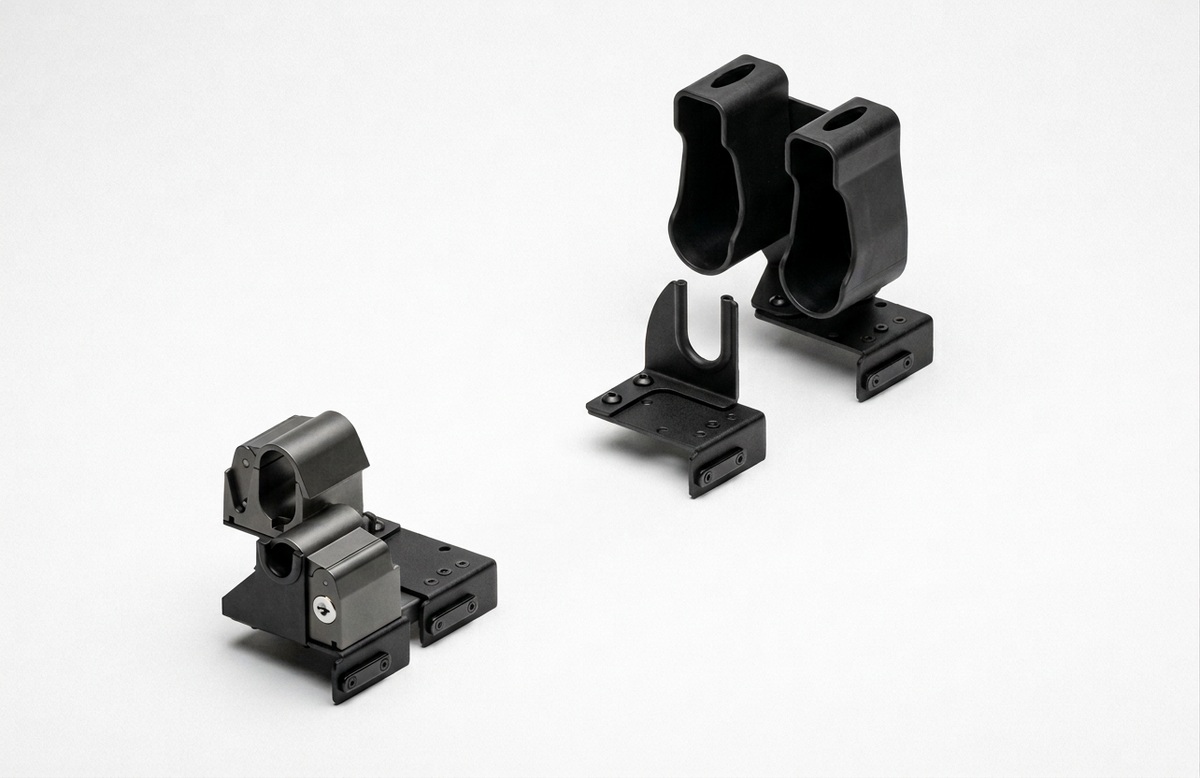 Gun Rack – Single Cell Mount – Vertical – Dual (AR + Shotgun – BLM) (S