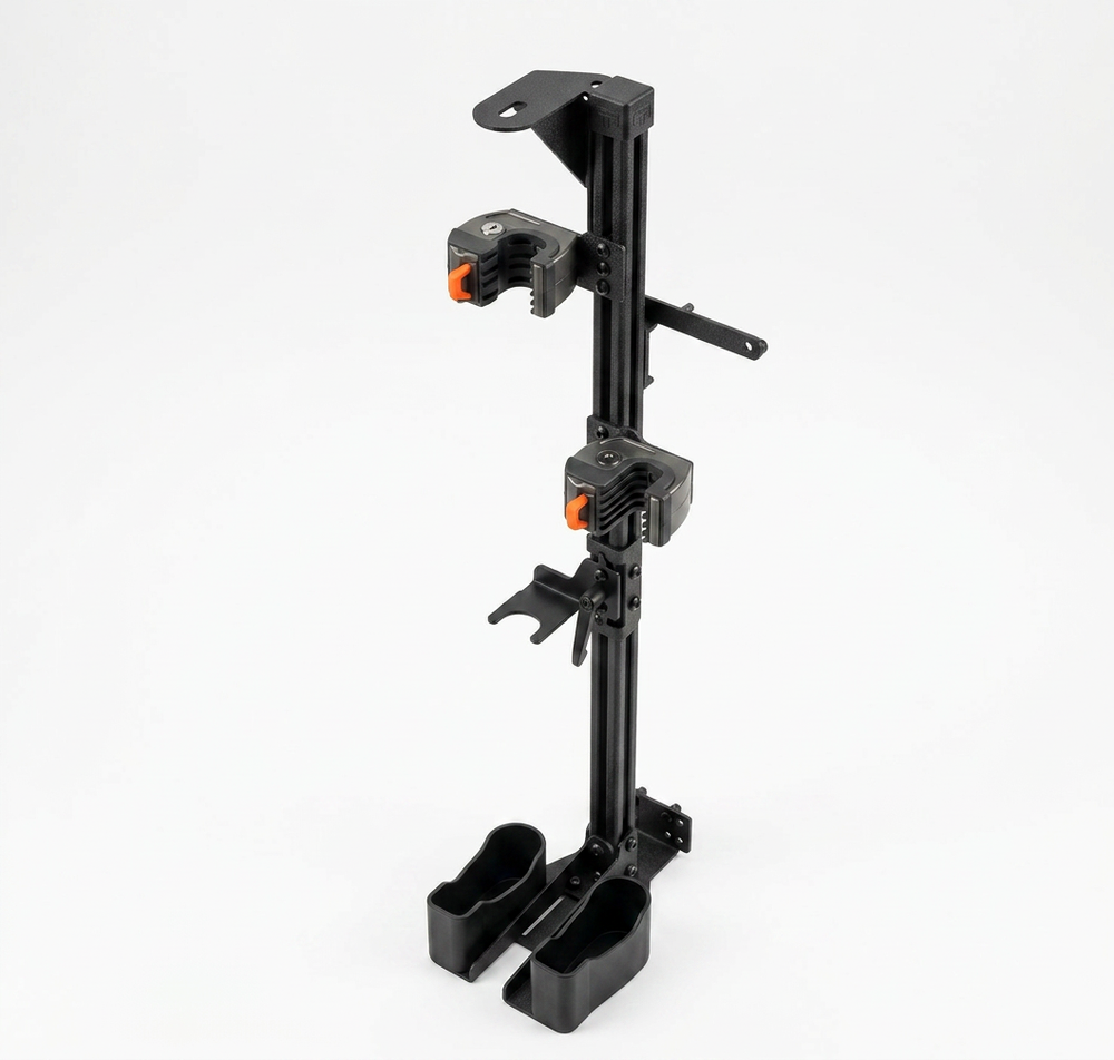 Gun Rack – Partition Mount – Vertical Dual (AR Suppressor + 870, ZRT L