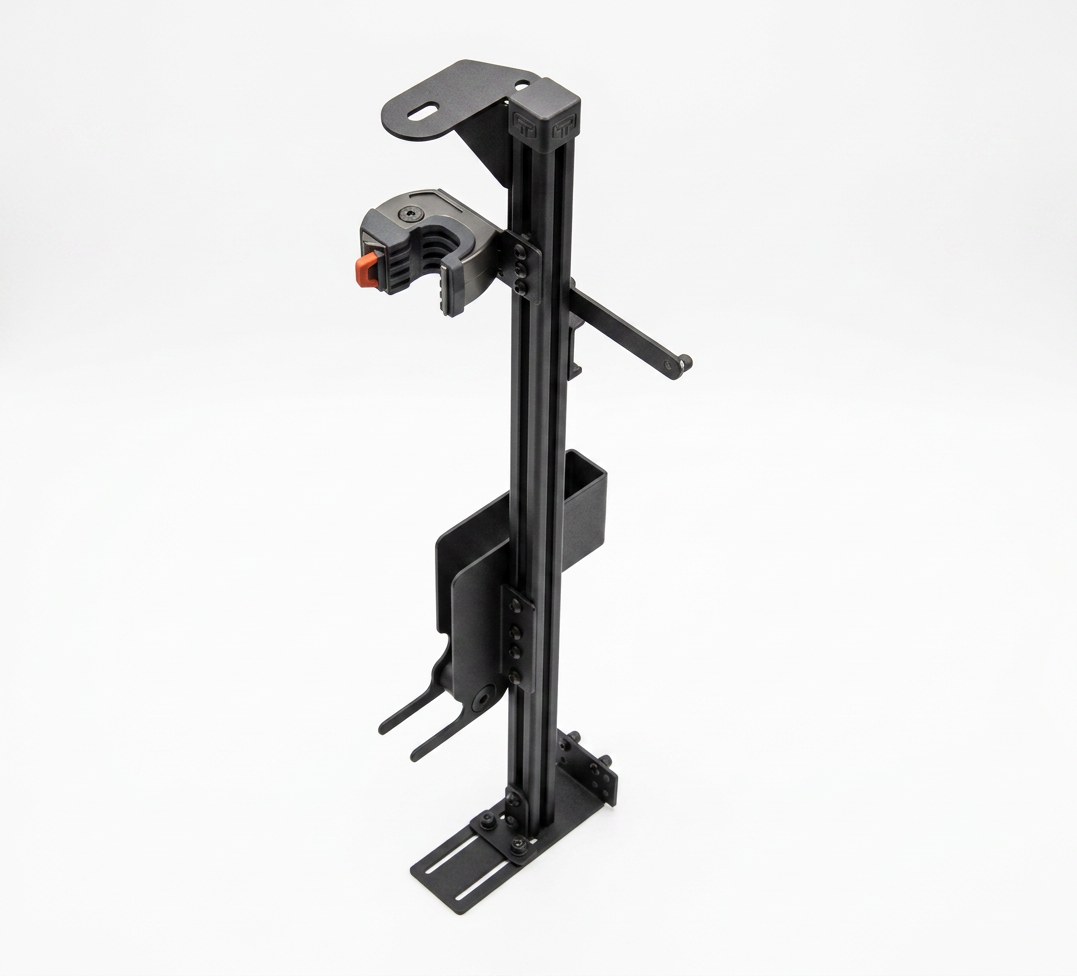 Gun Rack – Partition Mount – Vertical Single AR Suppressor Secure (ZRT Lock)