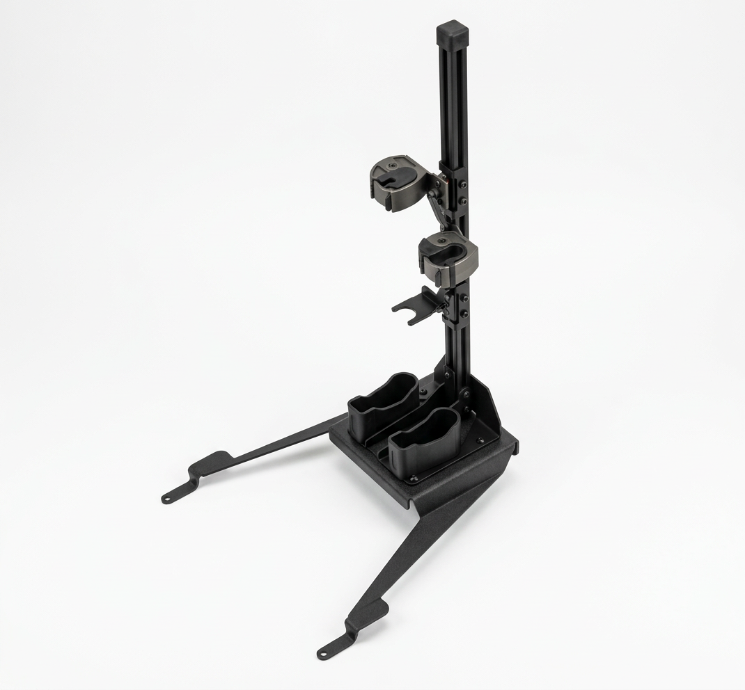 Gun Rack – Rear Seat Mount – Vertical – Dual (AR + Shotgun – ZRT) (Ford F-150 SSV/PR 2021+)