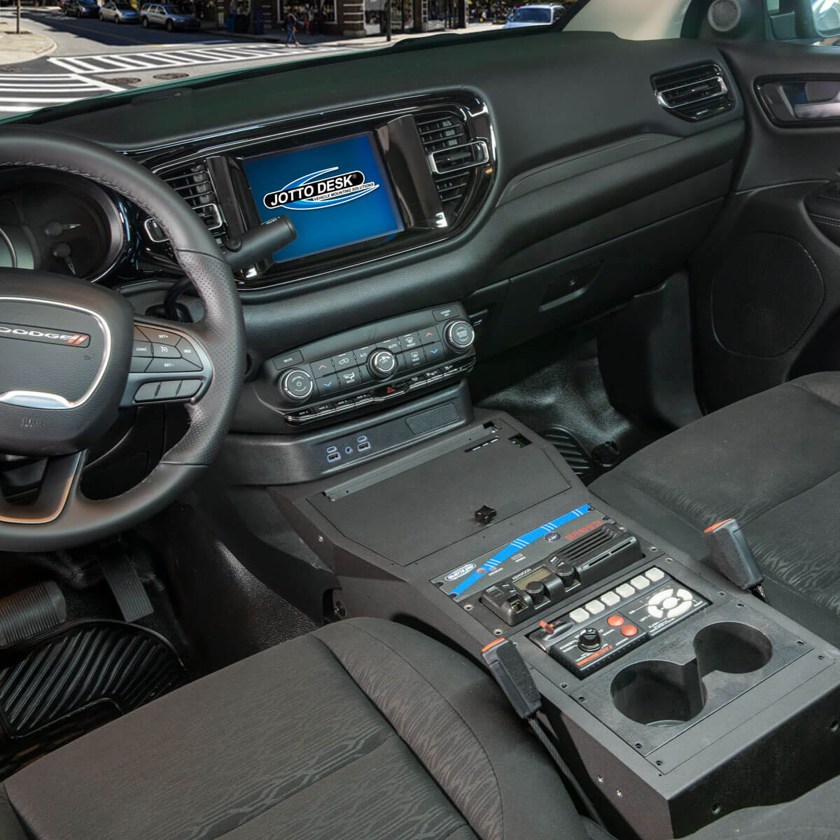 Contour Console – 16" – Integrated Printek–Brother Horizontal Contour (DODGE DURANGO PURSUIT 2021+)