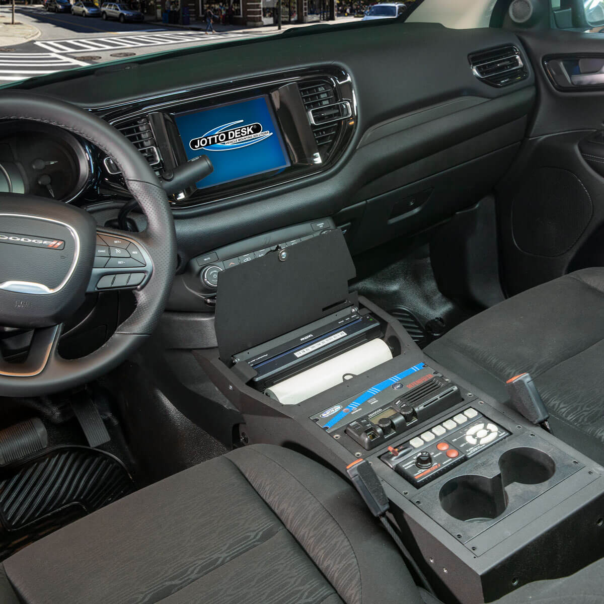 Contour Console – 16" – Integrated Printek–Brother Horizontal Contour (DODGE DURANGO PURSUIT 2021+)