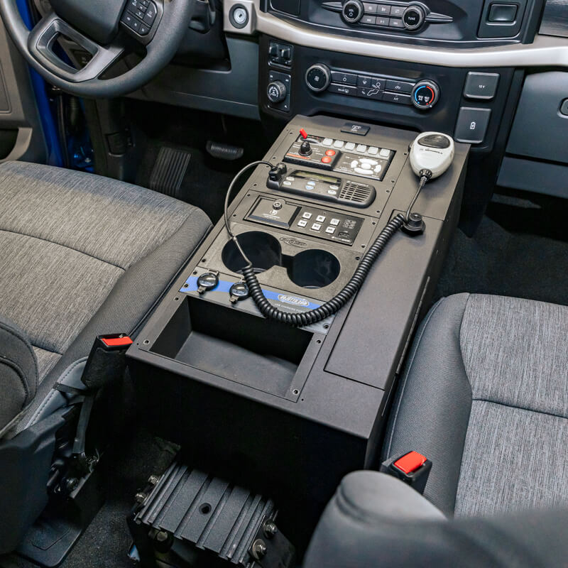 Contour Console – 20" – Horizontal Contour with Locking Lid (FORD F-150 SSV/PR 2021+ · FORD F-250 2023+)