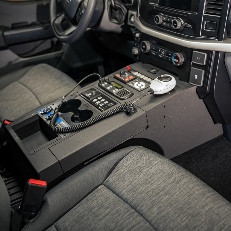 Contour Console – 20" – Horizontal Contour with Locking Lid (FORD F-150 SSV/PR 2021+ · FORD F-250 2023+)