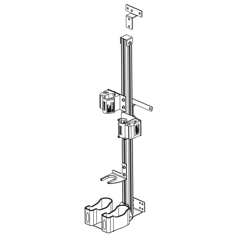 Gun Rack – Partition Mount – Vertical – Single (AR)