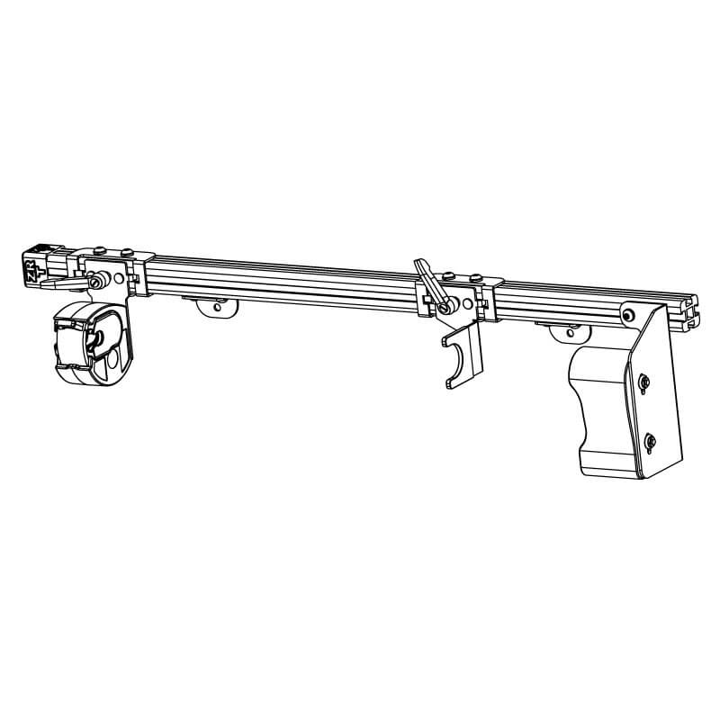 Gun Rack – Partition Mount – Horizontal – Single (AR – Grip Down – ZRT)